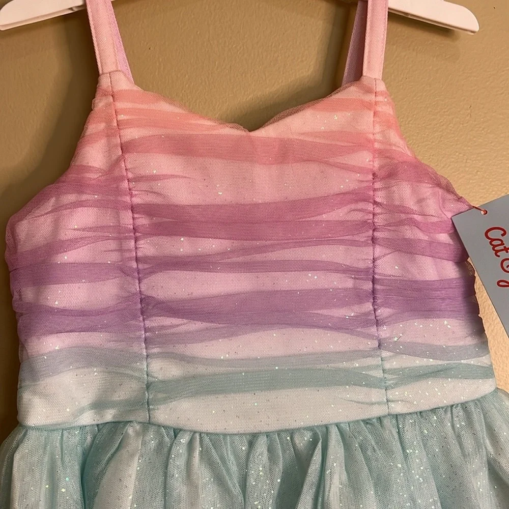 Cat & Jack pastel shimmering dress small 6/7